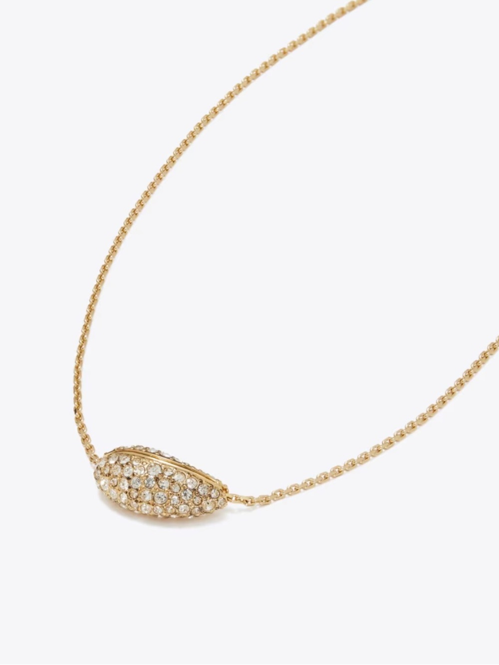 Tory Burch Crystal Pave Pendant Necklace/ Gold, New!